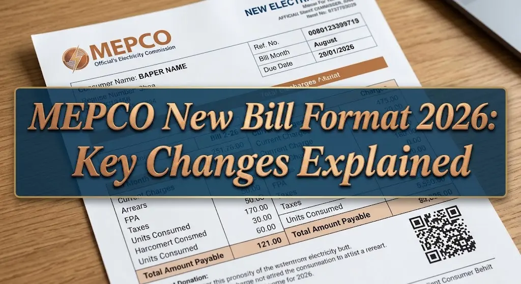 MEPCO New Bill Format 2026: Key Changes Explained