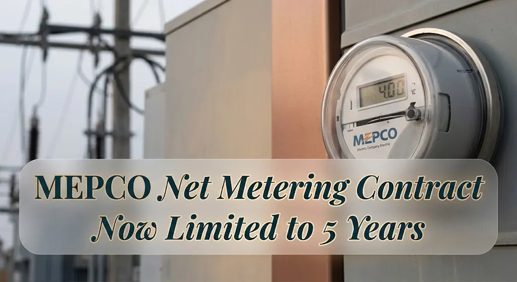 MEPCO Net Metering Contract Now Limited to 5 Years
