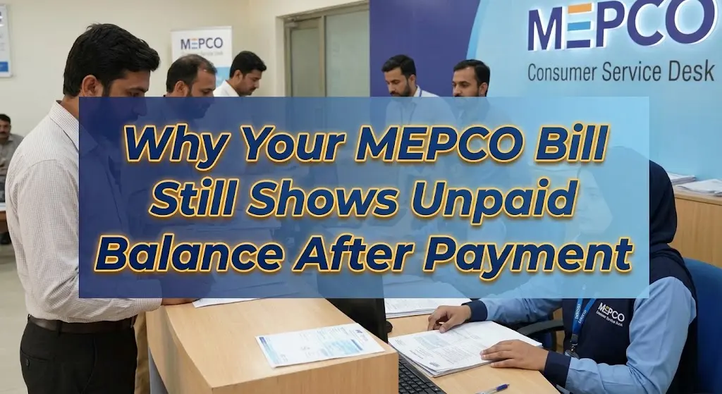 Why Your MEPCO Bill Still Shows Unpaid Balance After Payment