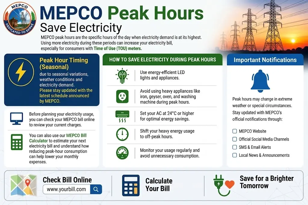 MEPCO Peak Hours 2026