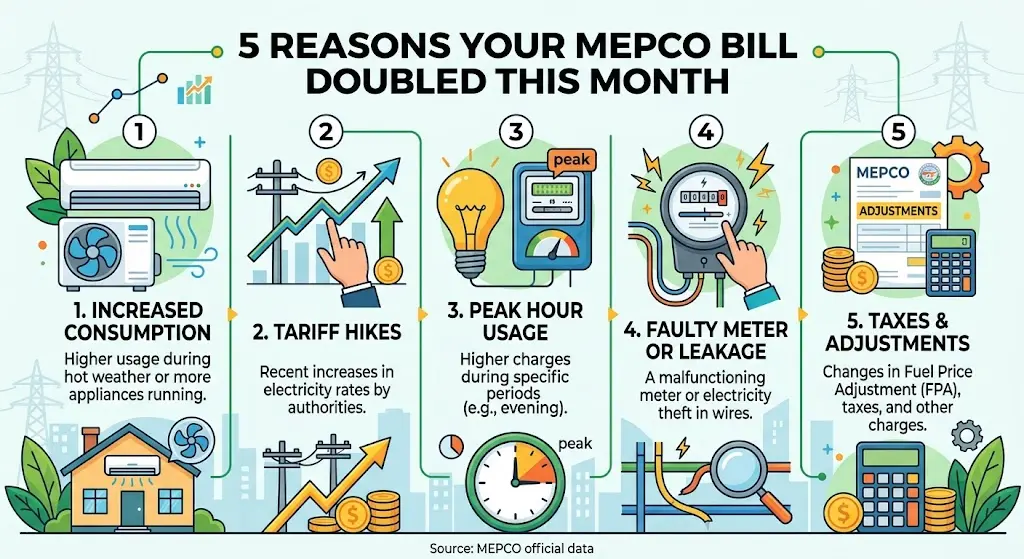 5 Reasons Your MEPCO Bill Doubled This Month