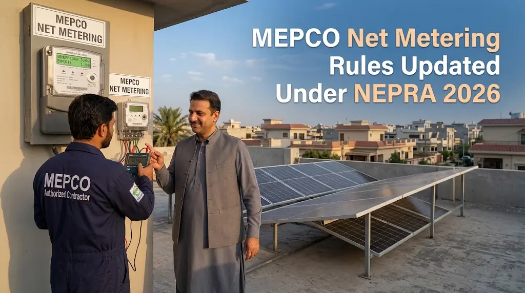 MEPCO Net Metering Rules Updated Under NEPRA 2026