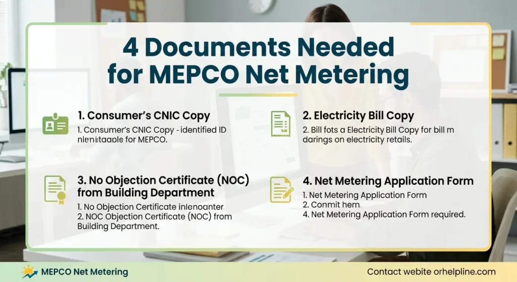 4 Documents Needed for MEPCO Net Metering