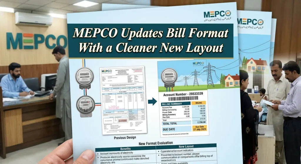 MEPCO Updates Bill Format With a Cleaner New Layout