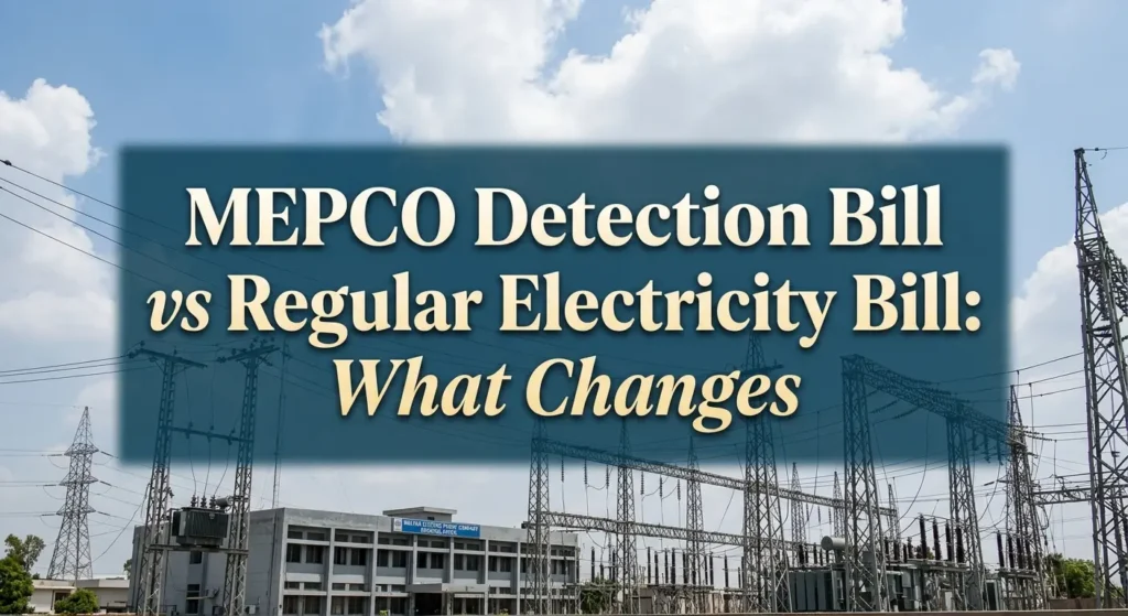 MEPCO Detection Bill vs Regular Electricity Bill: What Changes