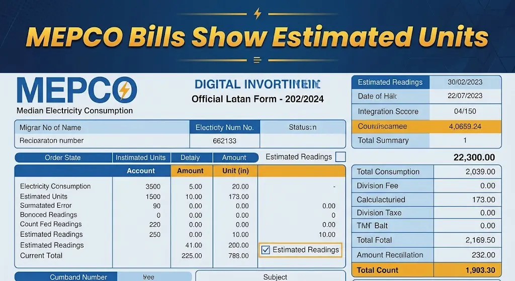 The Real Reason MEPCO Bills Show Estimated Units