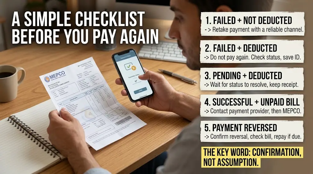 MEPCO Bill Payment Failed but Amount Deducted?